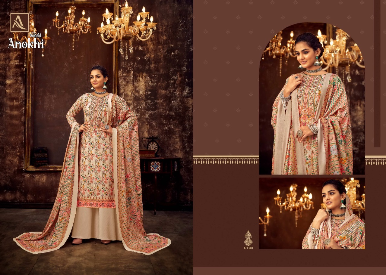 alok suit anokhi pure wool pashmina elegant look salwar suit catalog