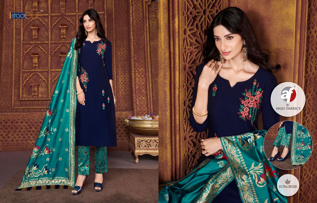 anju fabrics falak vol 1 silk classic trendy look top bottom with dupatta catalog