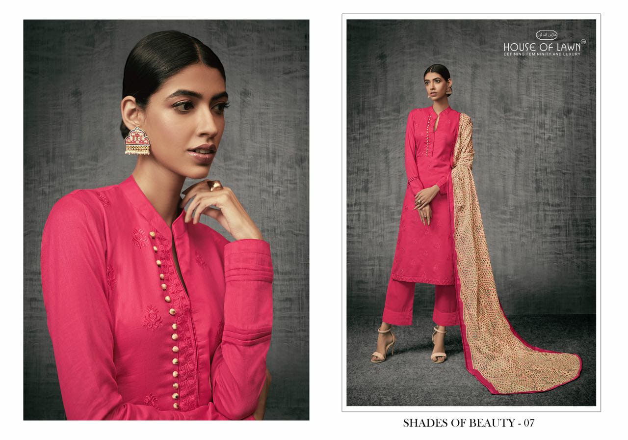 house of lawn shades of beauty satin new and modern style slwar suit catalog