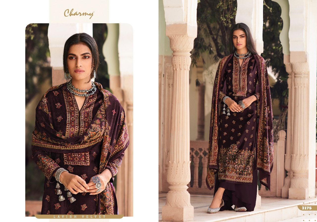 meera trendz velvet 5 velvet exclusive print salwar suit catalog
