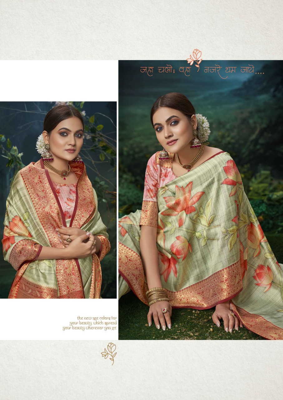 shakunt weaves Chitrahaar silk digital print catachy print saree catalog
