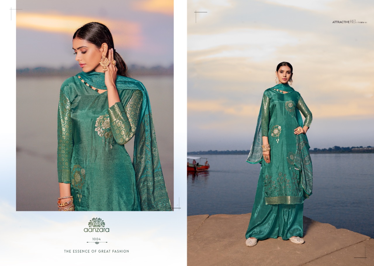 acme weavers Aanzara zivah Collection russian silk innovative look salwar suit catalog