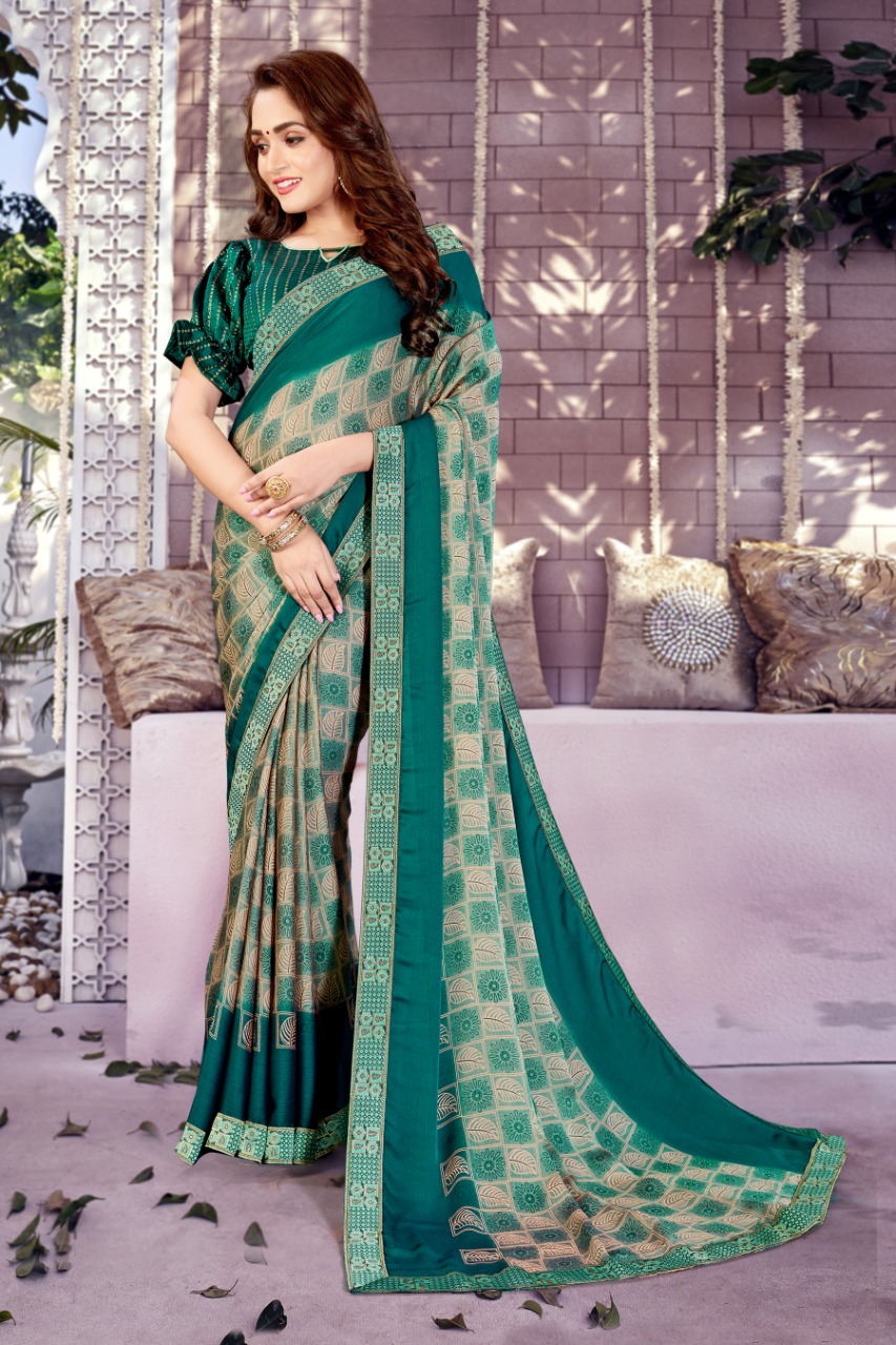 Bansi Fashion gulzar chiffon innovative print saree catalog