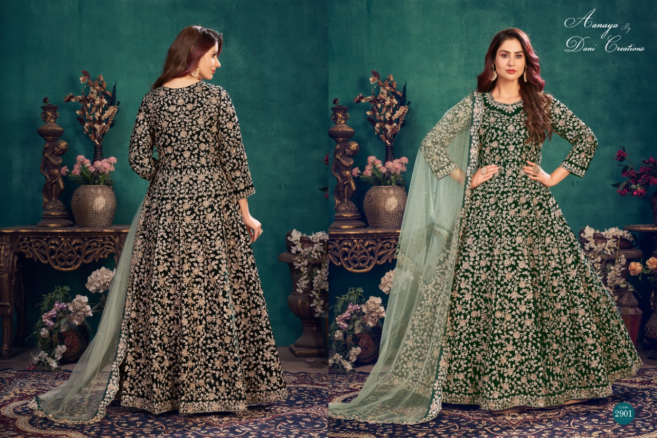 dani aanaya 2900 series vol 129  velvet regal look salwar suit catalog