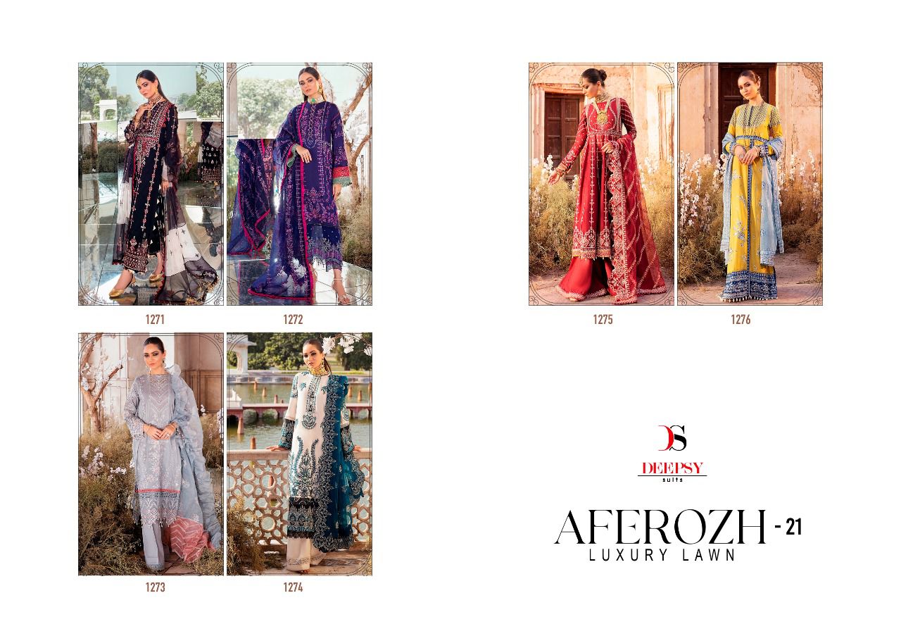 deepsy suit Afrozeh luxury lawn vol 21 cotton catchy look salwar suit catalog