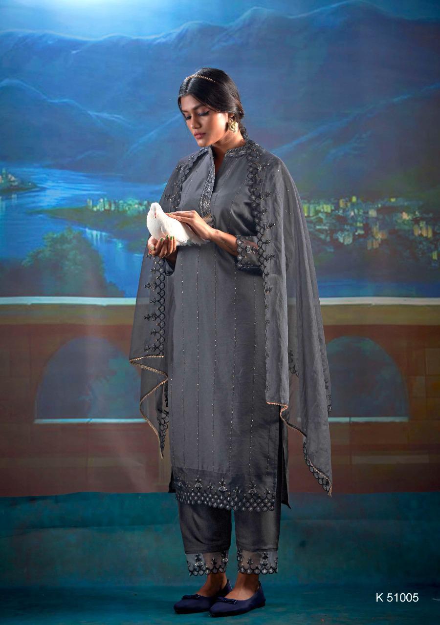 kalki fashion Haldi Mehandi Vol 2 organza innovative look kurti pant with dupatta catalog