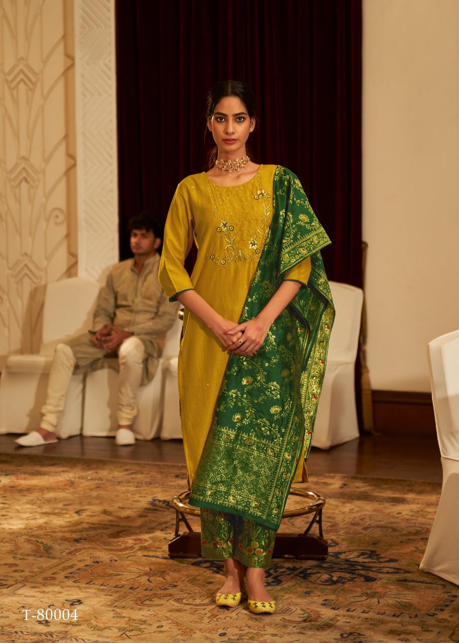 kalki fashion signature collection Viscose astonish look kurti pant with dupatta catalog