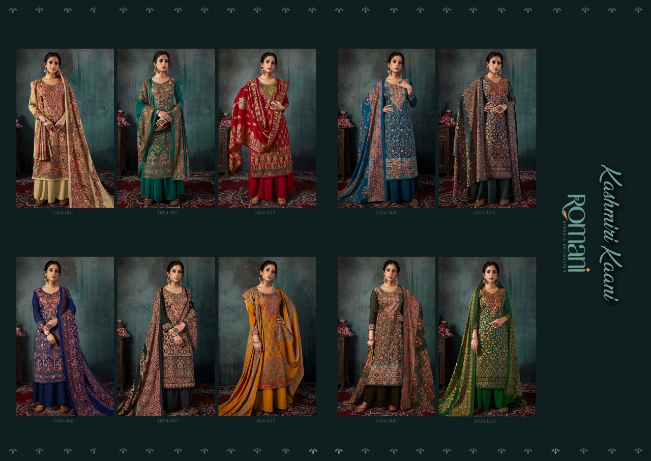 romani kashmiri kaani spun astonishing salwar suit catalog