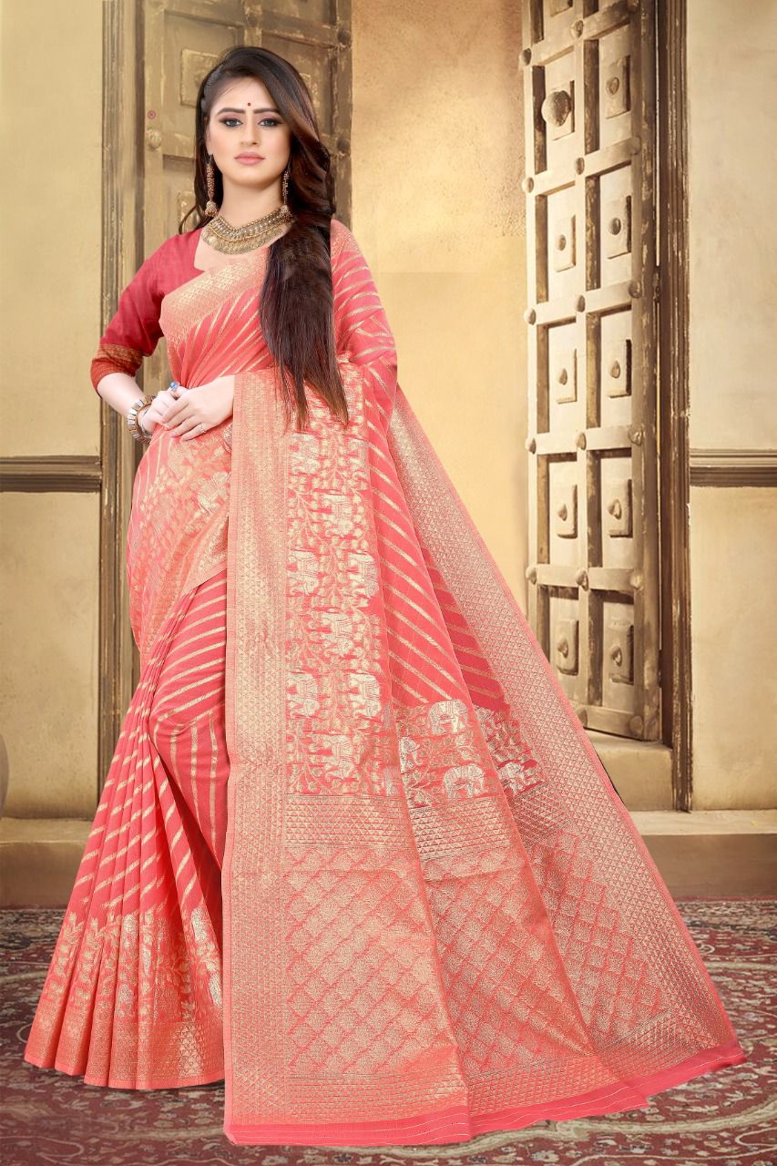 vivera international Cindrella Sarees Chanderi silk catchy look saree catalog