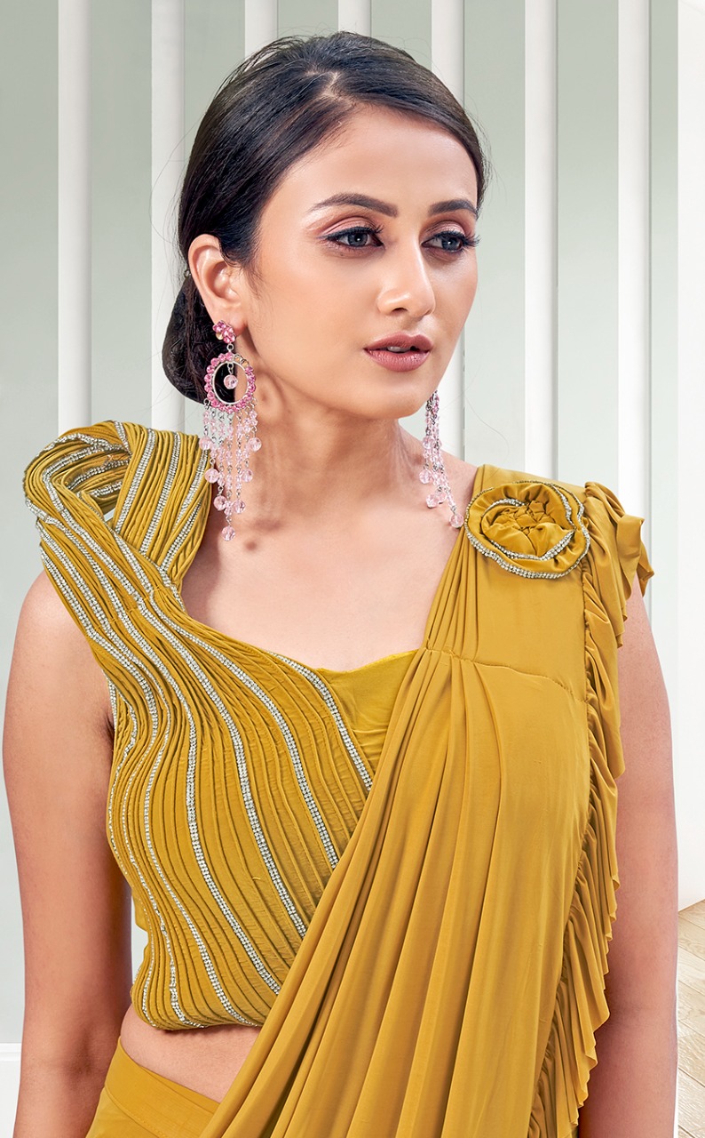 amoha trendz Design No 101833 Imported Lycra new and modern style saree catalog