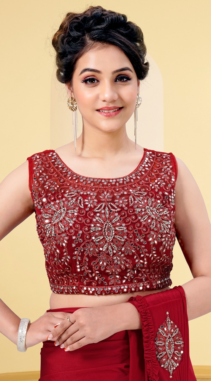 amoha trendz Design No1015783 Imported Lycra festive look saree catalog