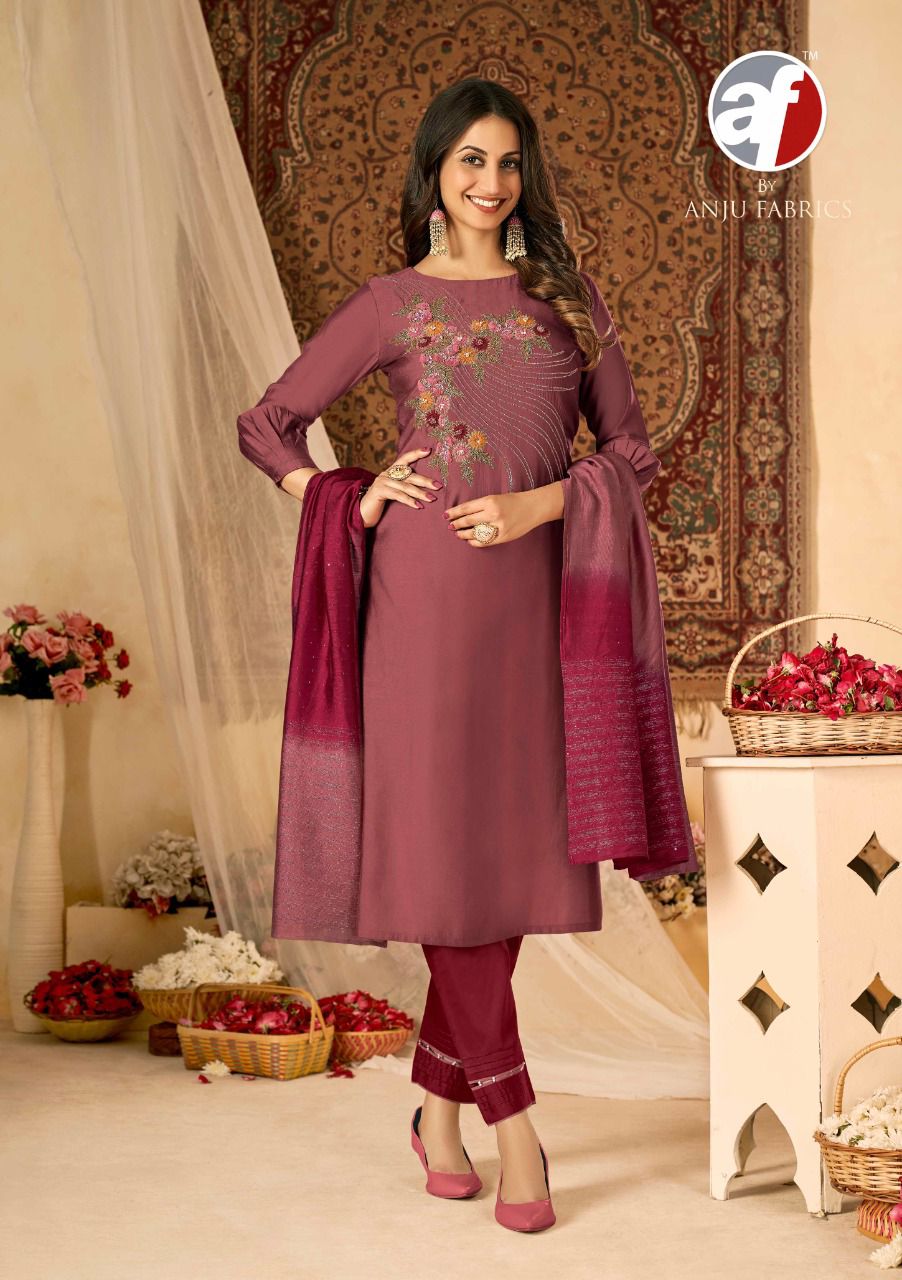 anju fabrics shararat vol 2 viscose innovative look kurti bottom with dupatta catalog