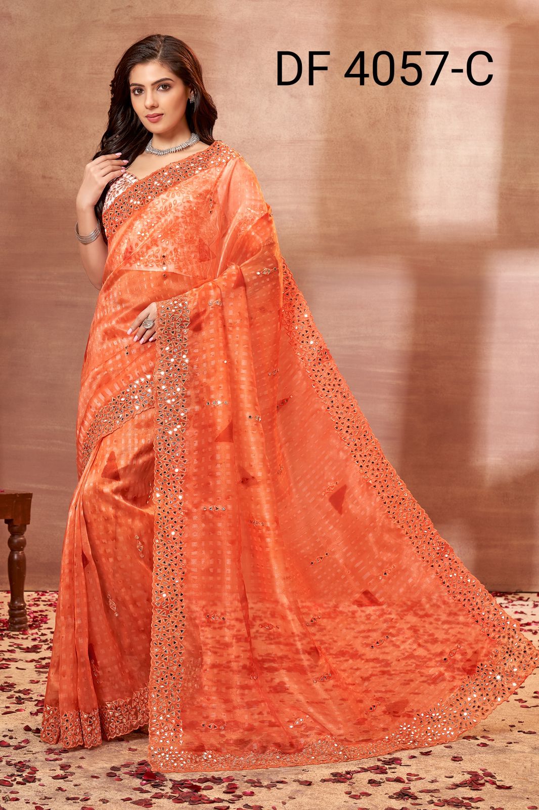 divya fashion mirror vol 1 organza new and modern style saree catalog