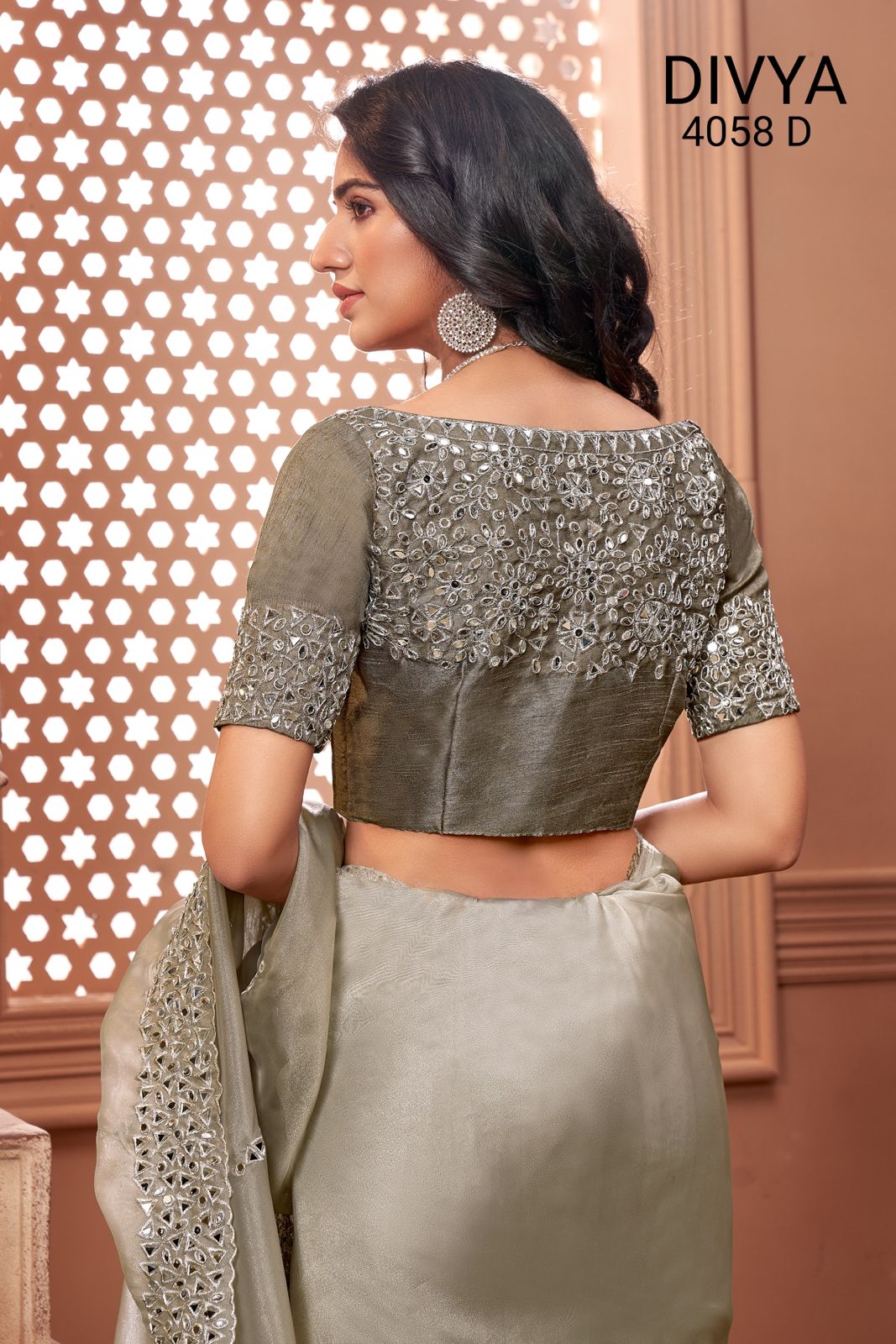 divya fashion mirror vol 2 organza new and modern style saree catalog