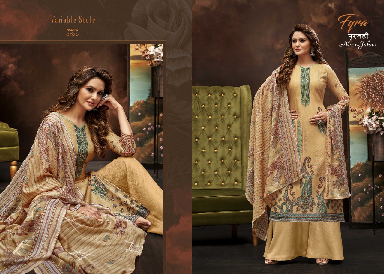 fyra noor jahan soft cotton graceful print salwar suit catalog