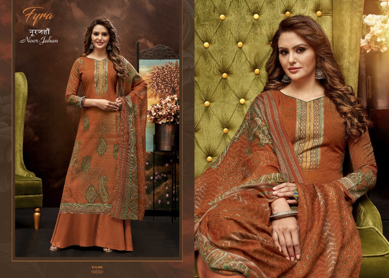 fyra noor jahan soft cotton graceful print salwar suit catalog