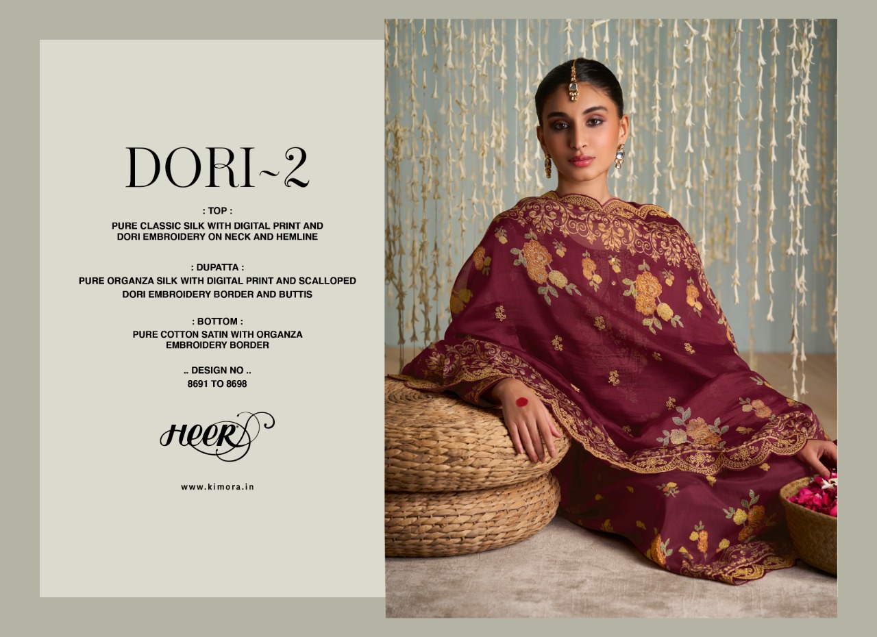 kimora dori 2 pure classic silk innovative look salwar suit catalog