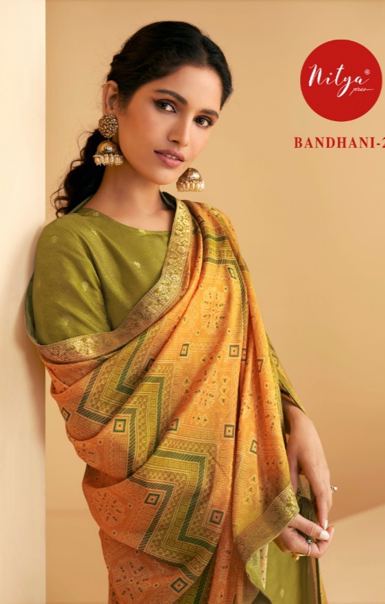lt nitya bandhani vol 2 dola jaquard catchy look salwar suit catalog
