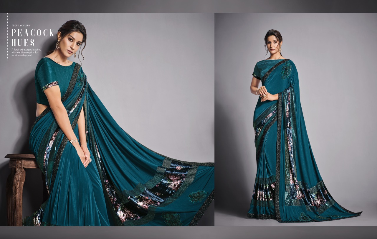 mahotsav norita eileen 41800 series lycra festive look saree catalog