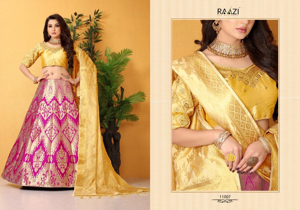 rama fashion raazi Banarasi meenakari jaquard innovative look lehngha catalog
