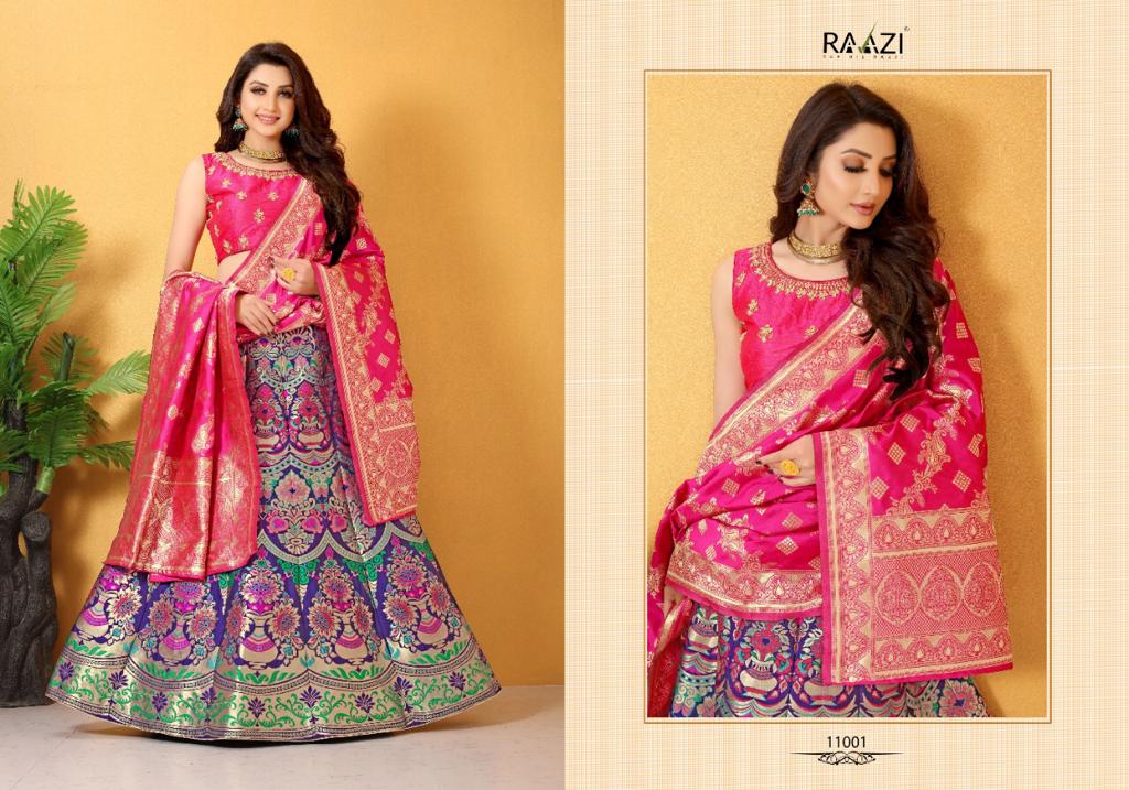rama fashion raazi Banarasi meenakari jaquard innovative look lehngha catalog