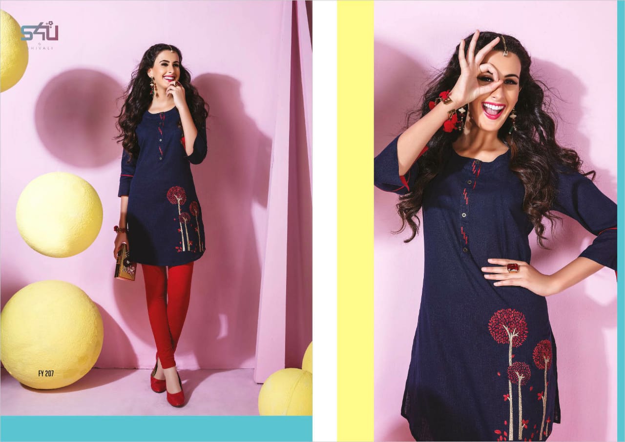 S4U BY SHIVALI FOREVER YOUNG 2 BEAUTIFULL SHORT TOP KURTIES COLLECTION