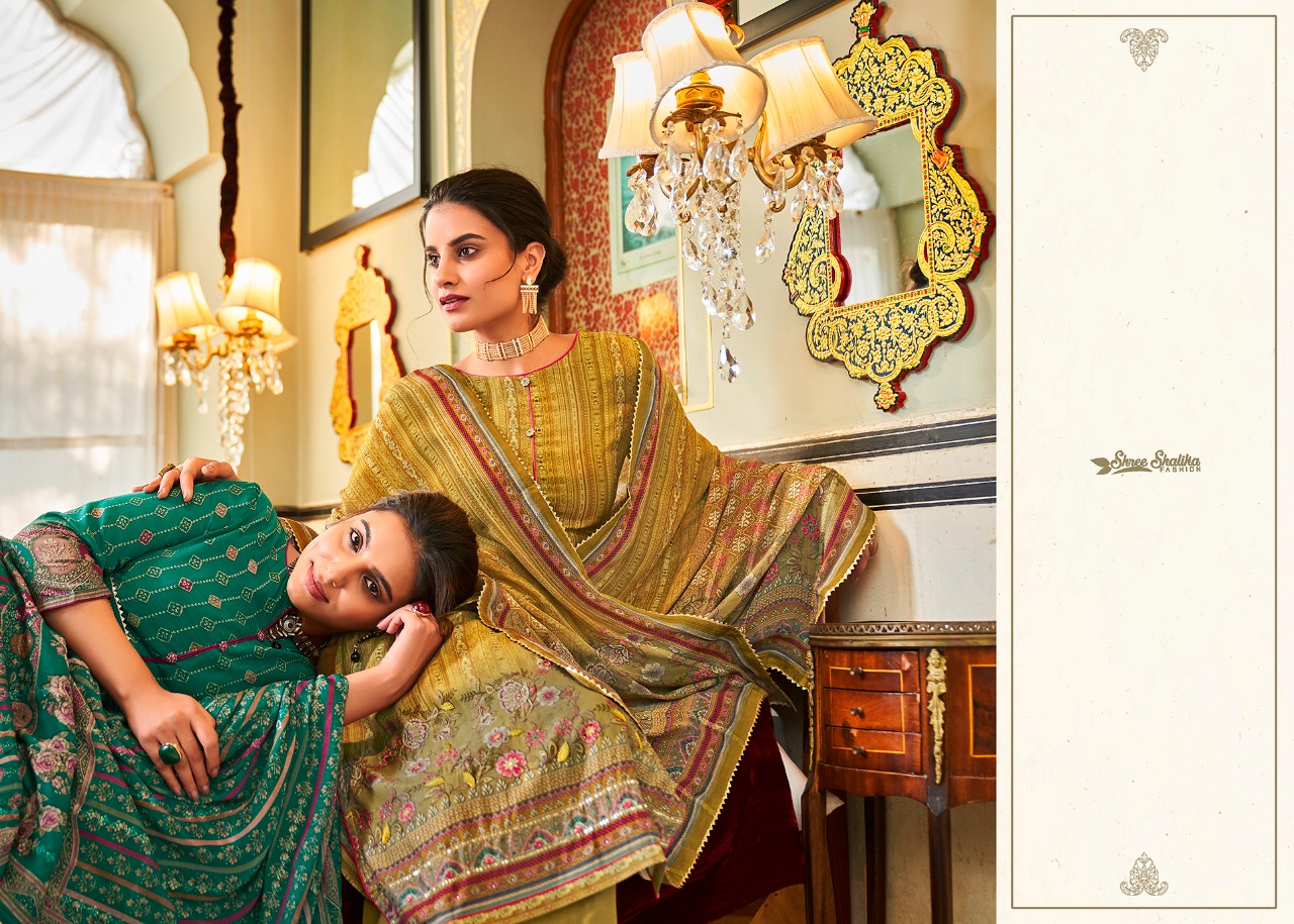 shree shalika raabta maslin  festive look salwar suit catalog