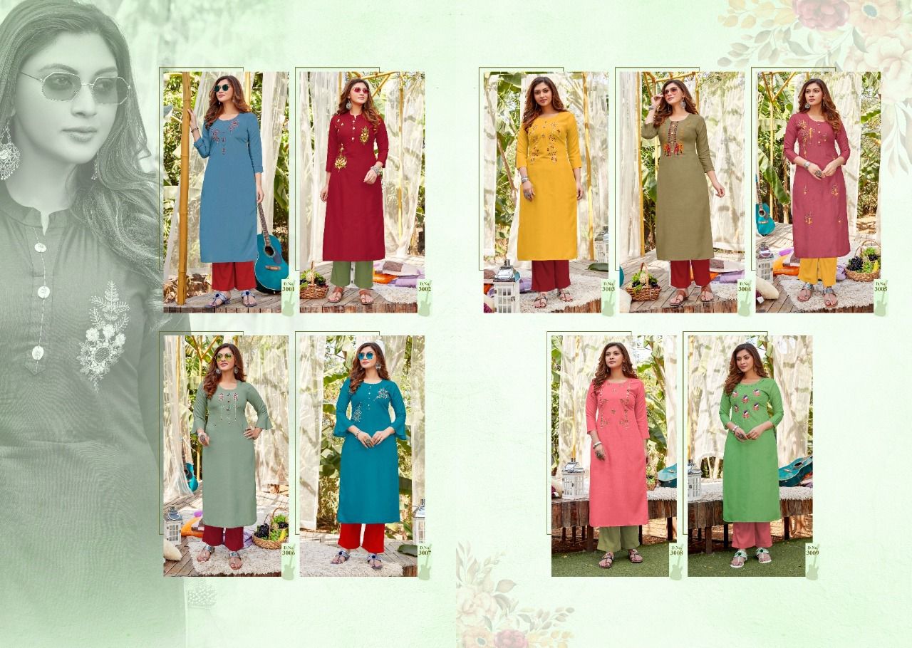 The womens thread  ovi rayon slub astonishing kurti catalog