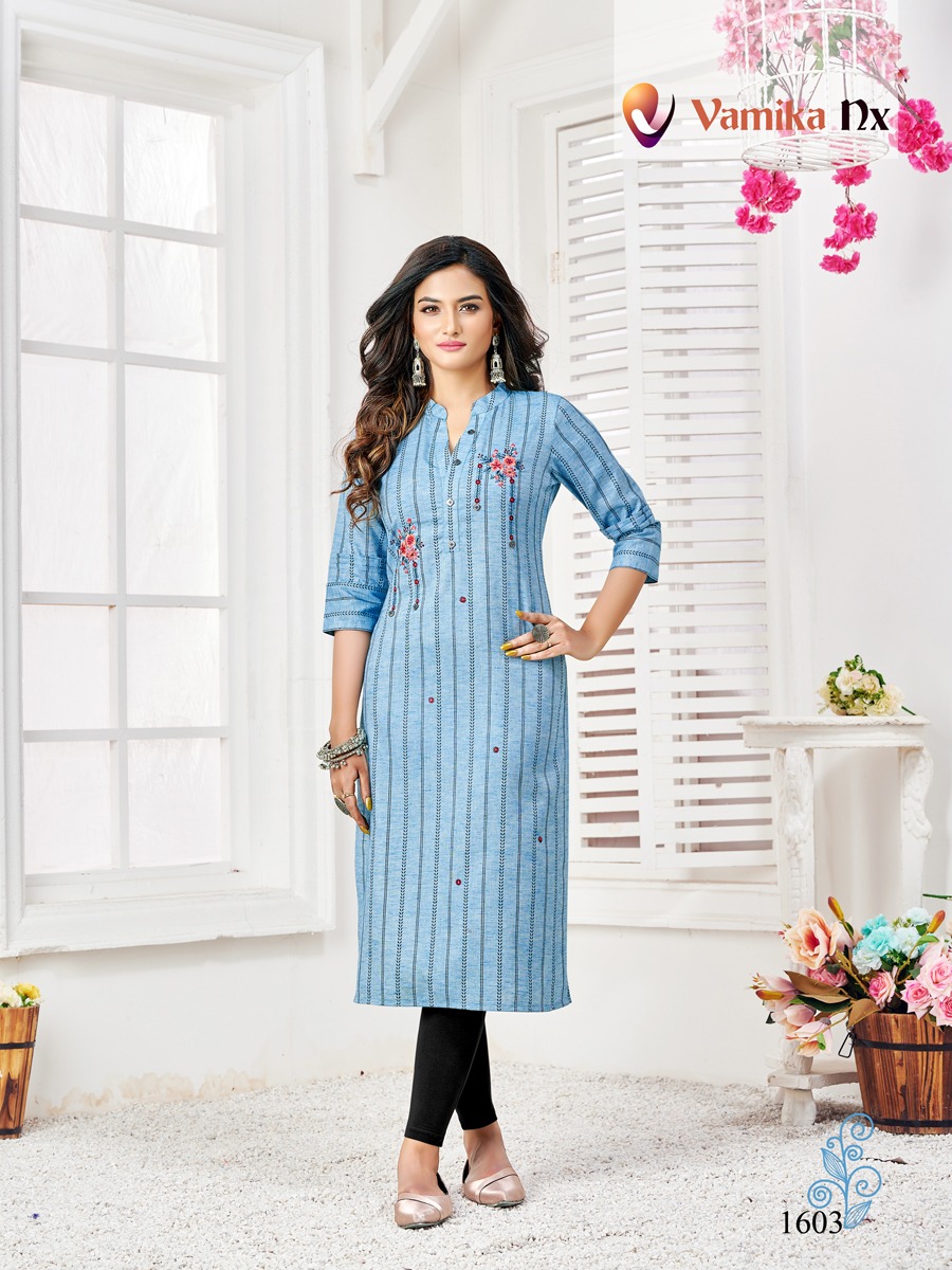 vamika nx alexa cotton authentic fabric kurti catalog