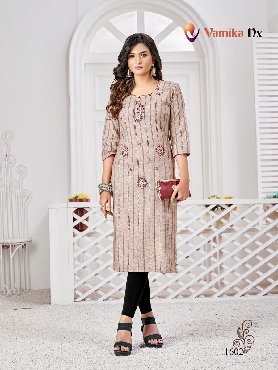 vamika nx alexa cotton authentic fabric kurti catalog