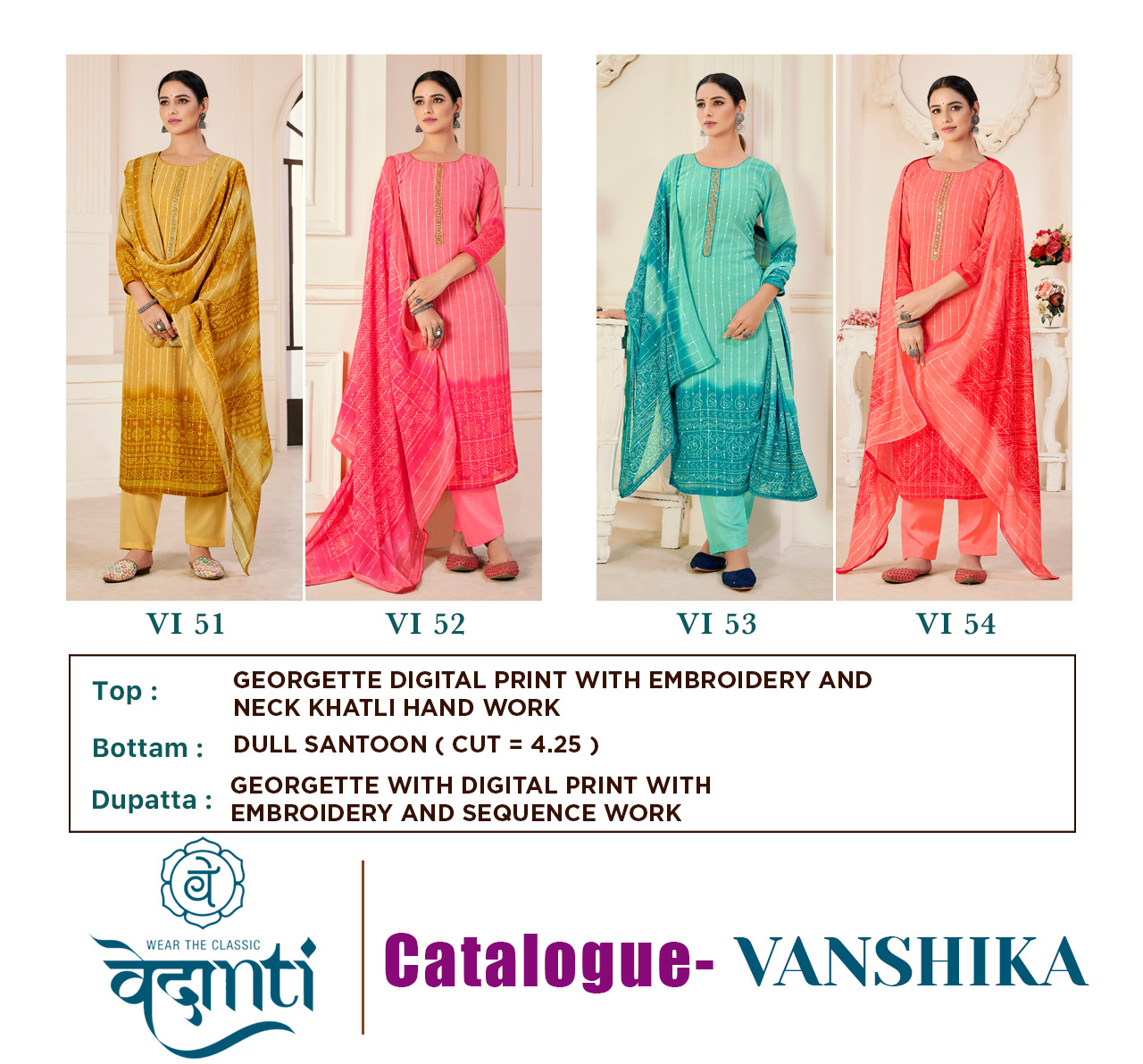 vedanti vanshika cotton attrective look salwar suit catalog