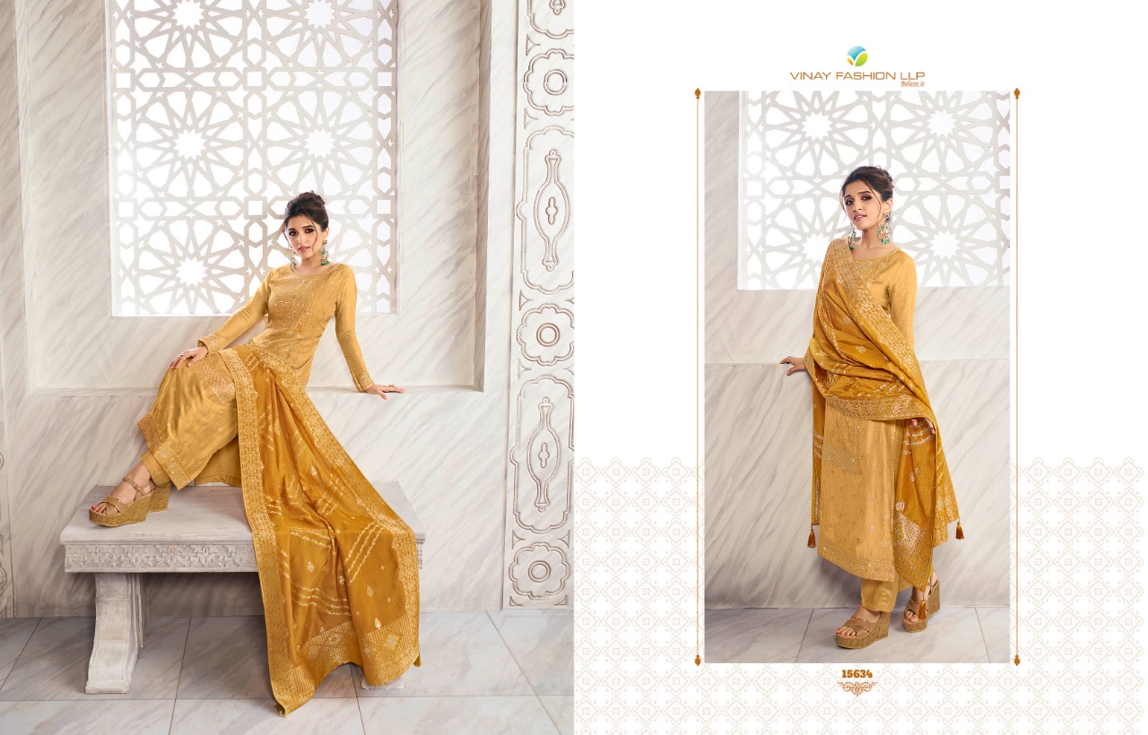 vinay fashion kaseesh zardosi 2 hitlist dola jaquard georgette elegant look salwar suit catalog