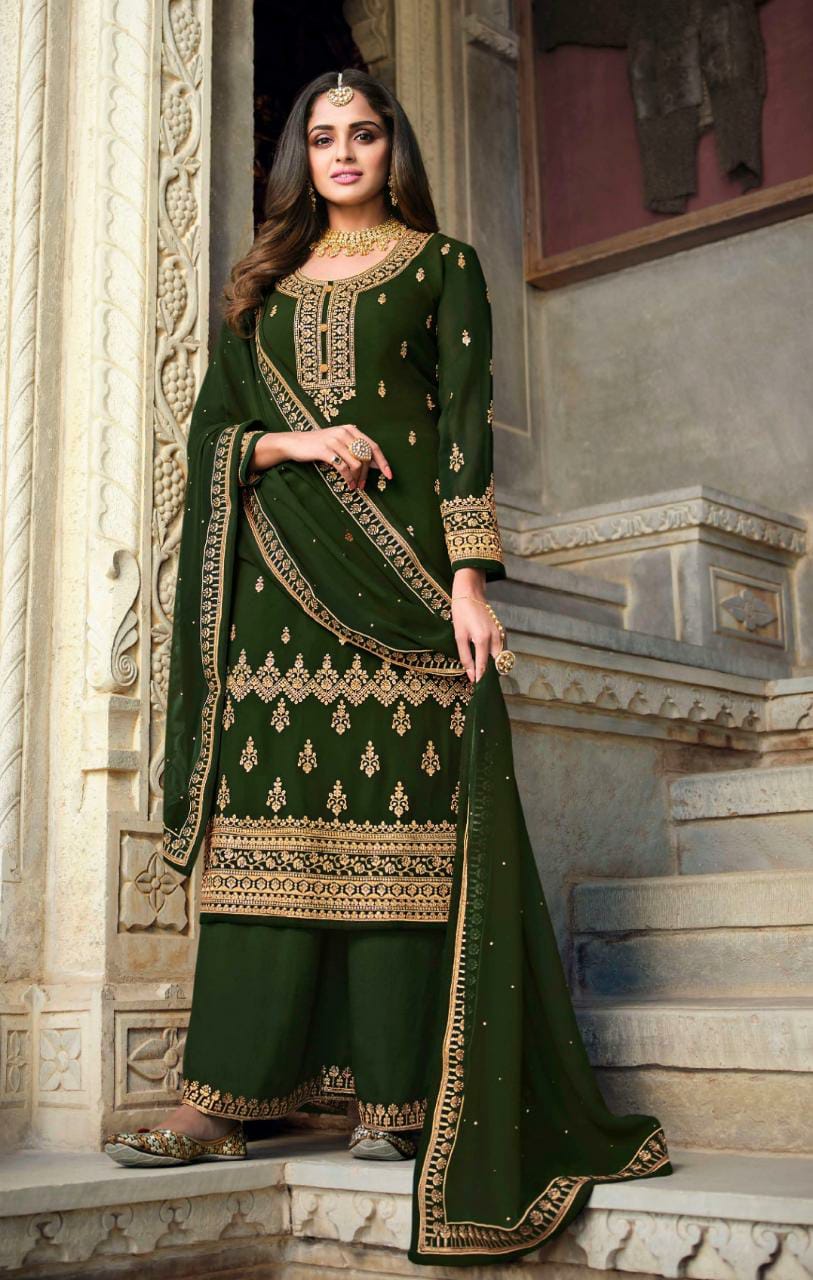 zisa gulnaaz georgette astonishing look salwar suit catalog