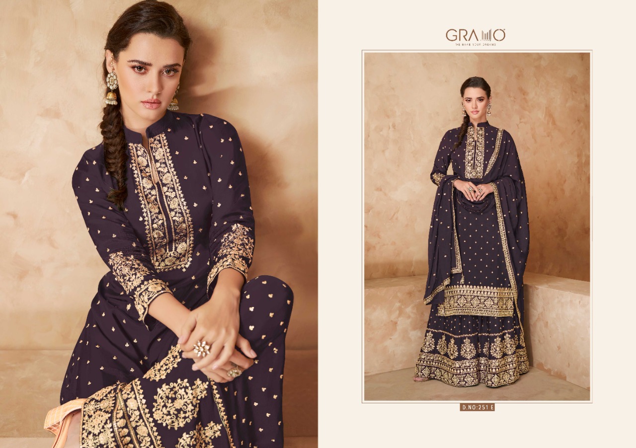 gramo Rang special Vol 1 georgette catchy look top bottom with dupatta catalog