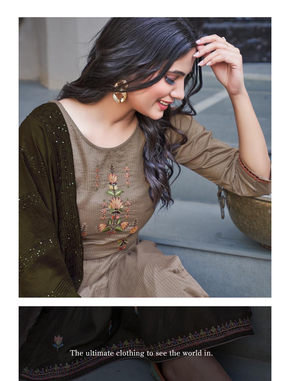 ladyview heer viscose new and modern style top with sharara and dupatta catalog