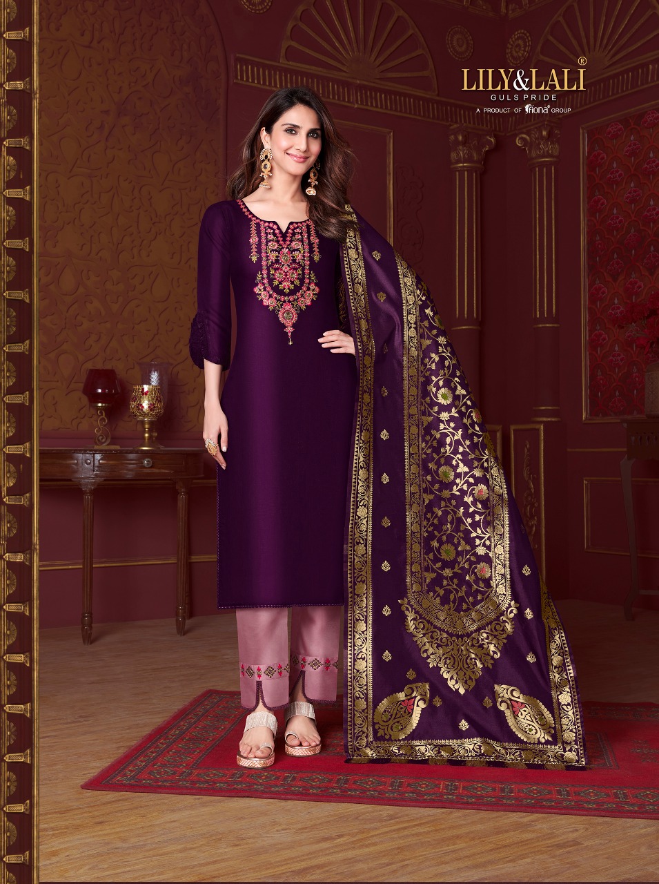 lily and lali modal new and modern style top with bottom and dupatta catalog
