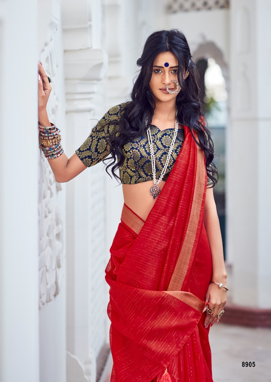 lt fashion shaze linen silk regal look saree catalog