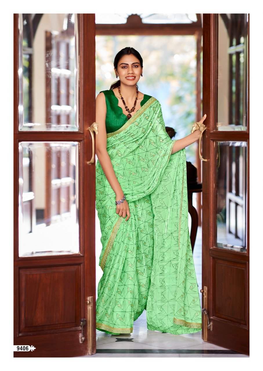 lt kashvi creation aayushi moss zari astonishing print saree catalog