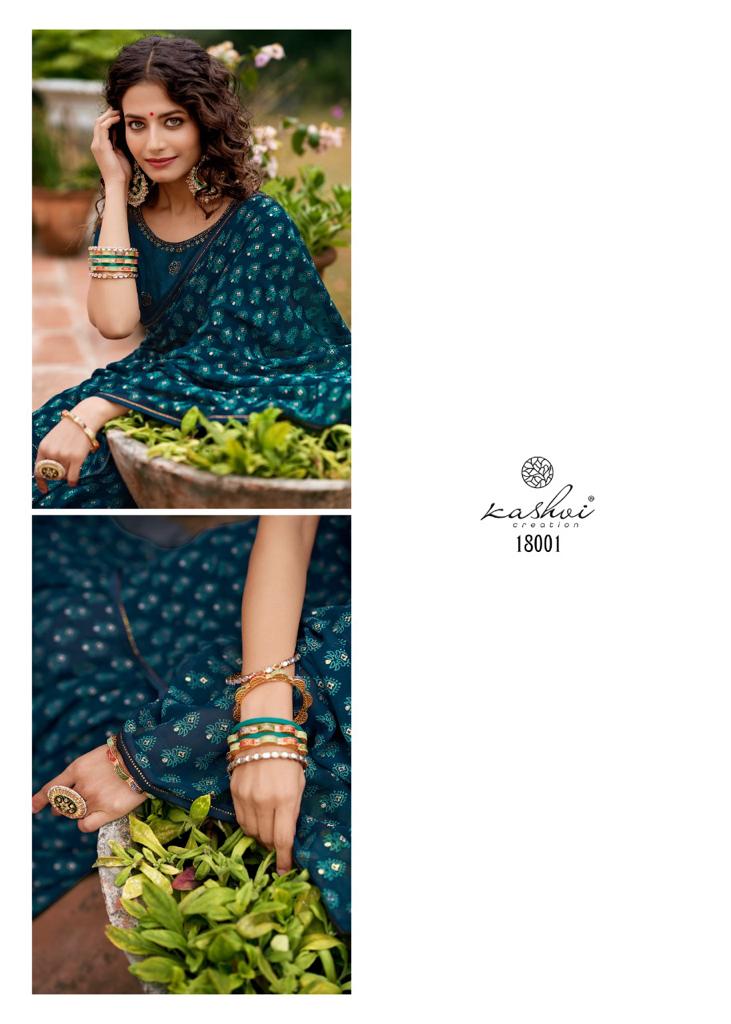 lt kashvi creation kavyanjali georgette gorgeous look saree catalog