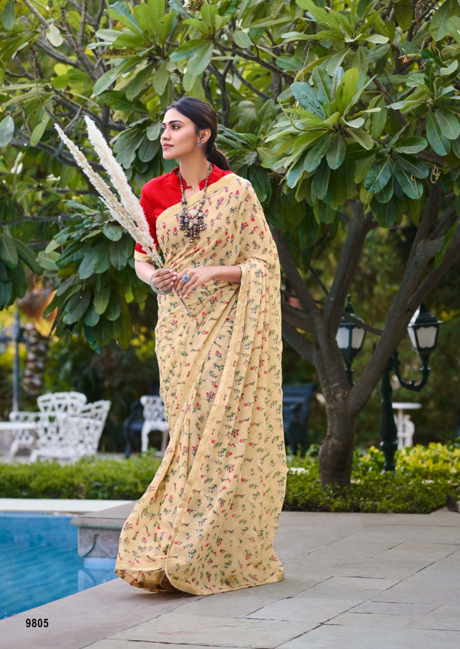 lt kashvi creation nirja moss zari astonishing print saree catalog