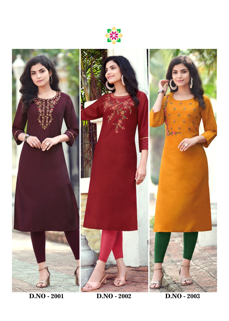 m i textile mili 10 silk decent look kurti catalog