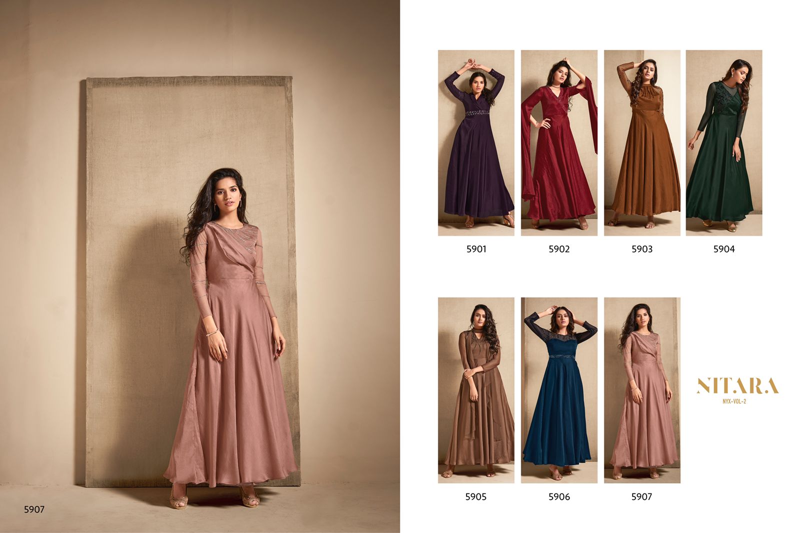 nitara nyx vol 2  silk new and modern style gown catalog