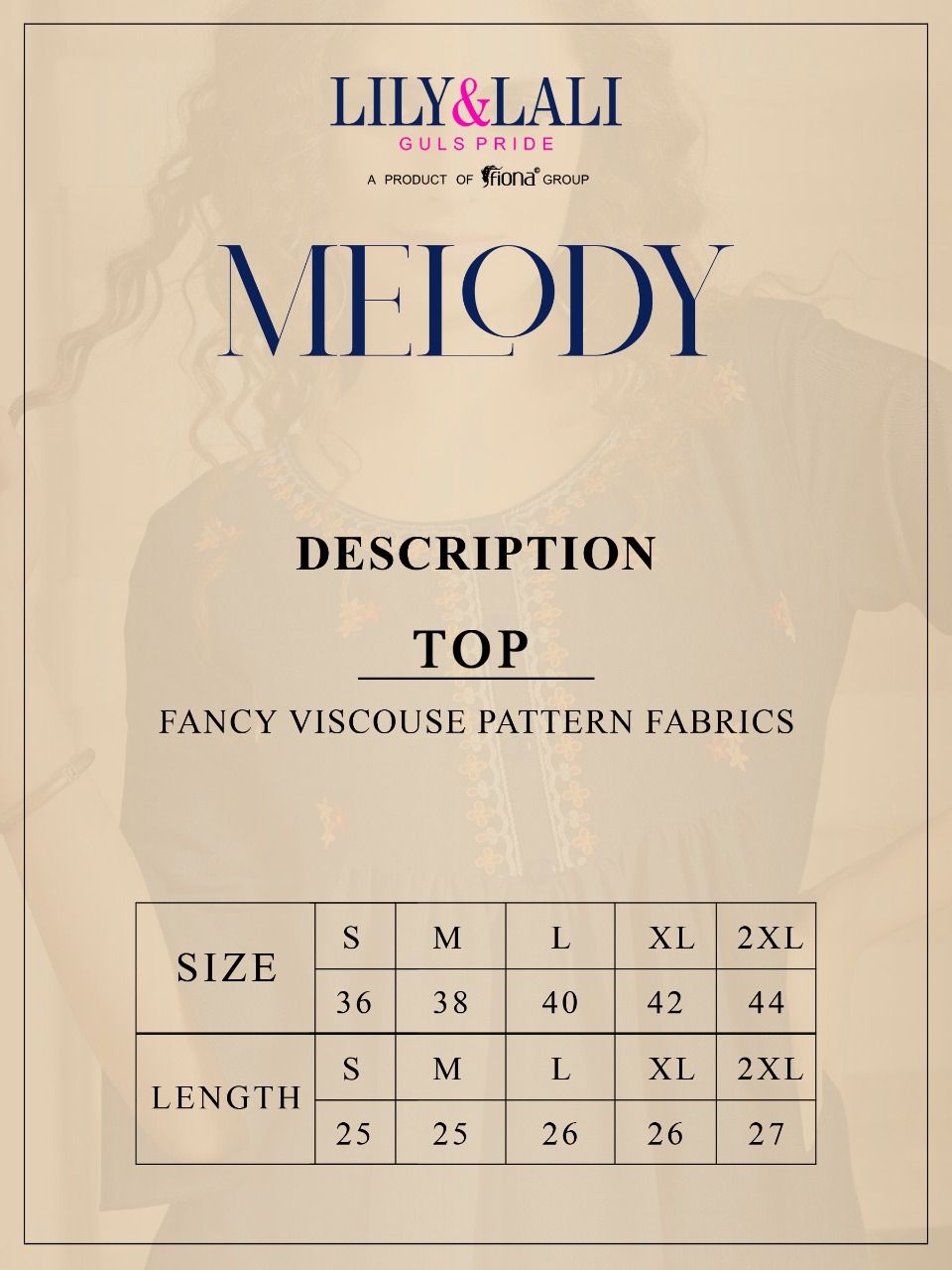lily and lali melody viscose new and modern style top  catalog