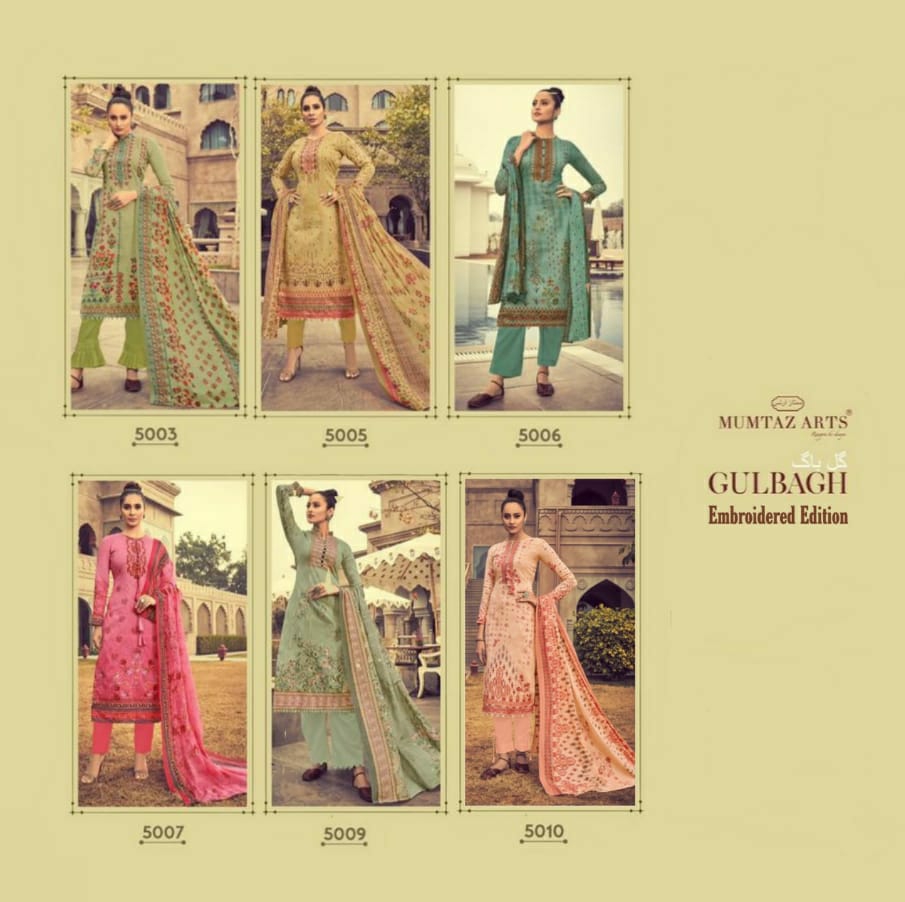 Mumtaz arts  gulbagh embroidered edition karachi salwar suit calatoge