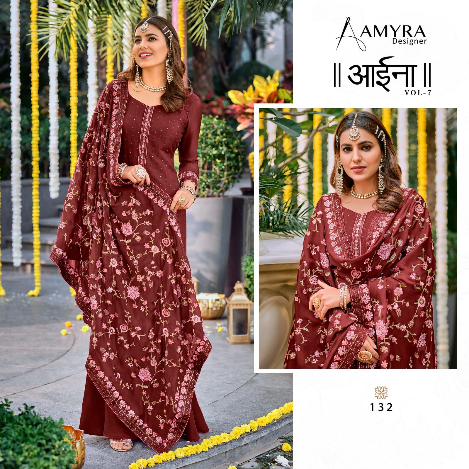 amyra designer aaina vol 7 viscose graceful look salwar suit catalog
