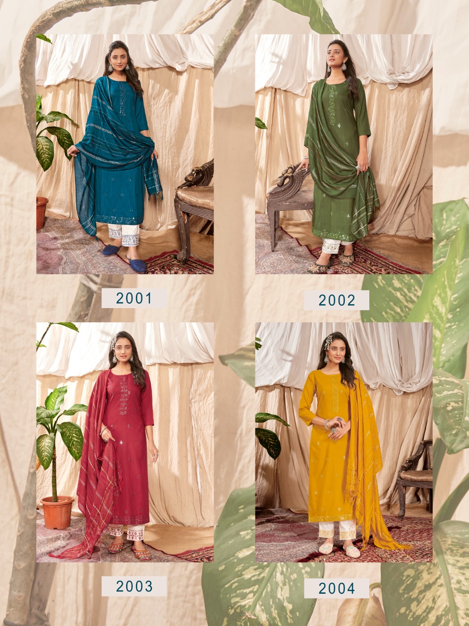 banwery fashion taj v 2 cotton elegant top pant with dupatta catalog