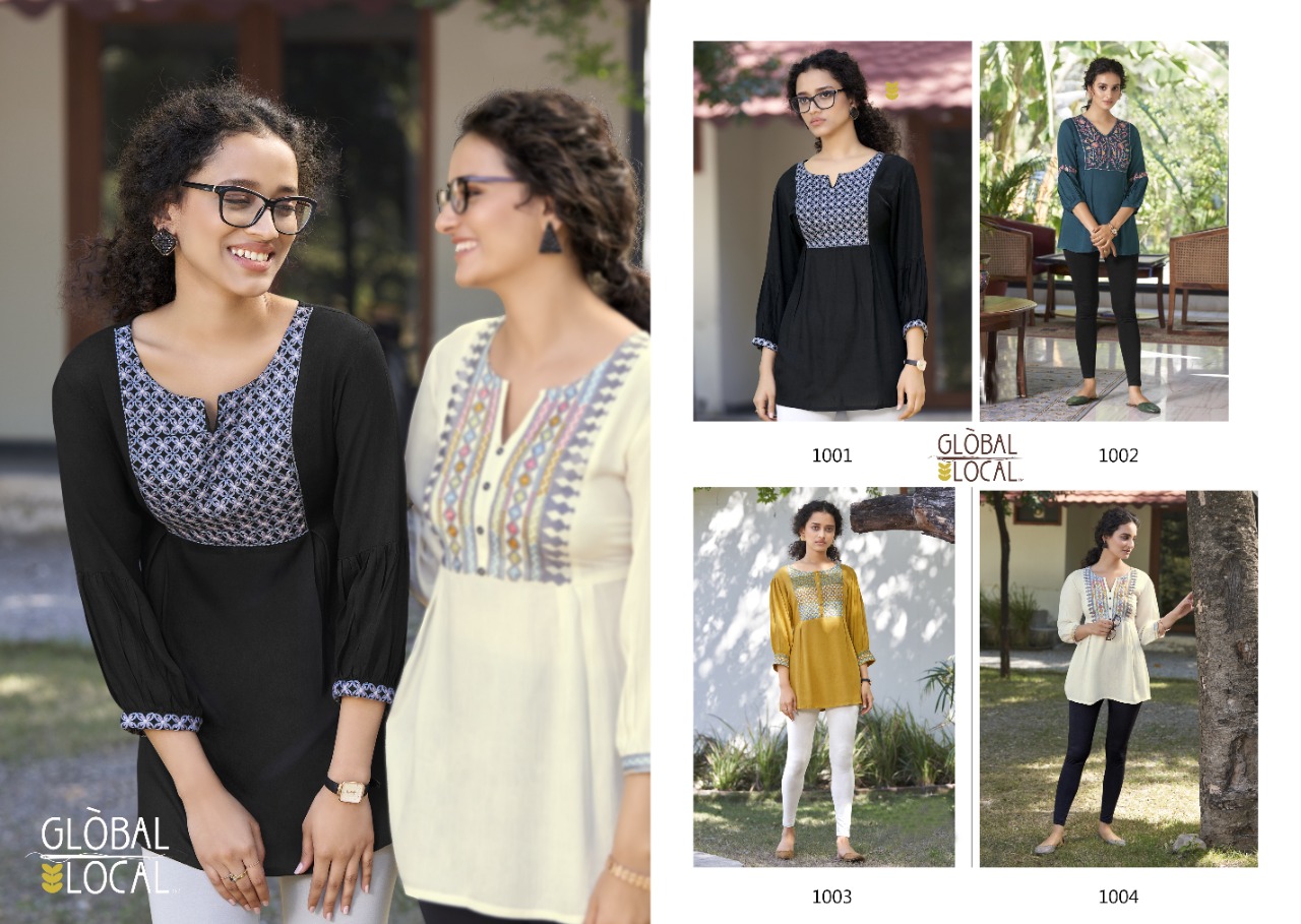 global local arise rayon classic trendy look top catalog