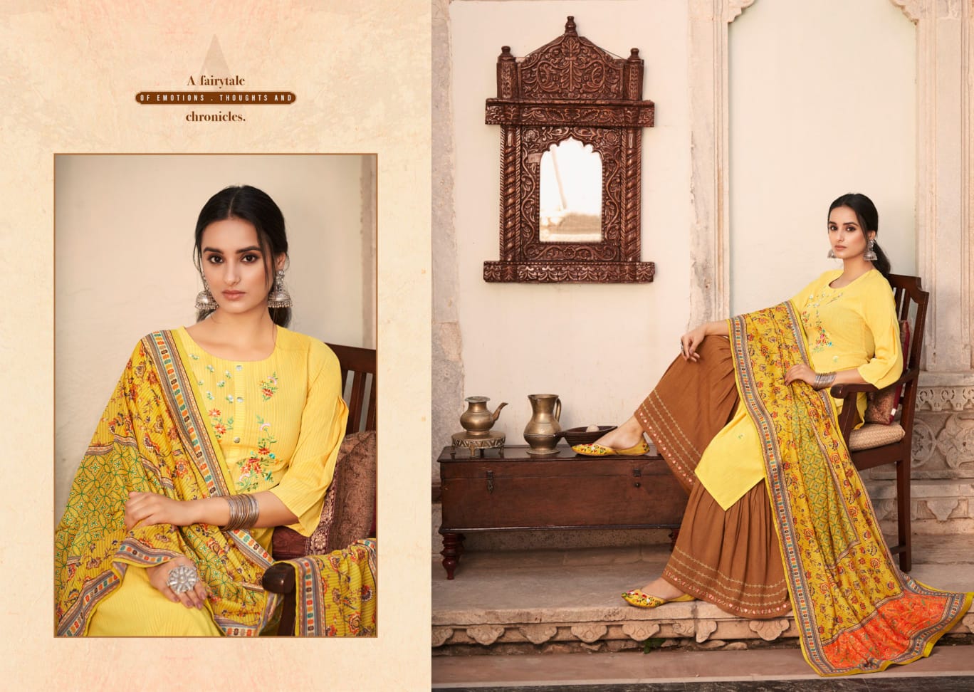 kivi kajree glorious fancy innovative style top sarara with dupatta  catalog