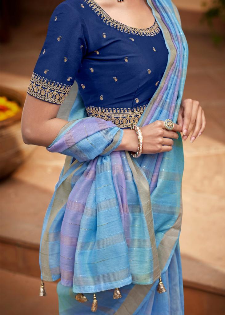 lt fashion shivangi linen astonishing saree catalog