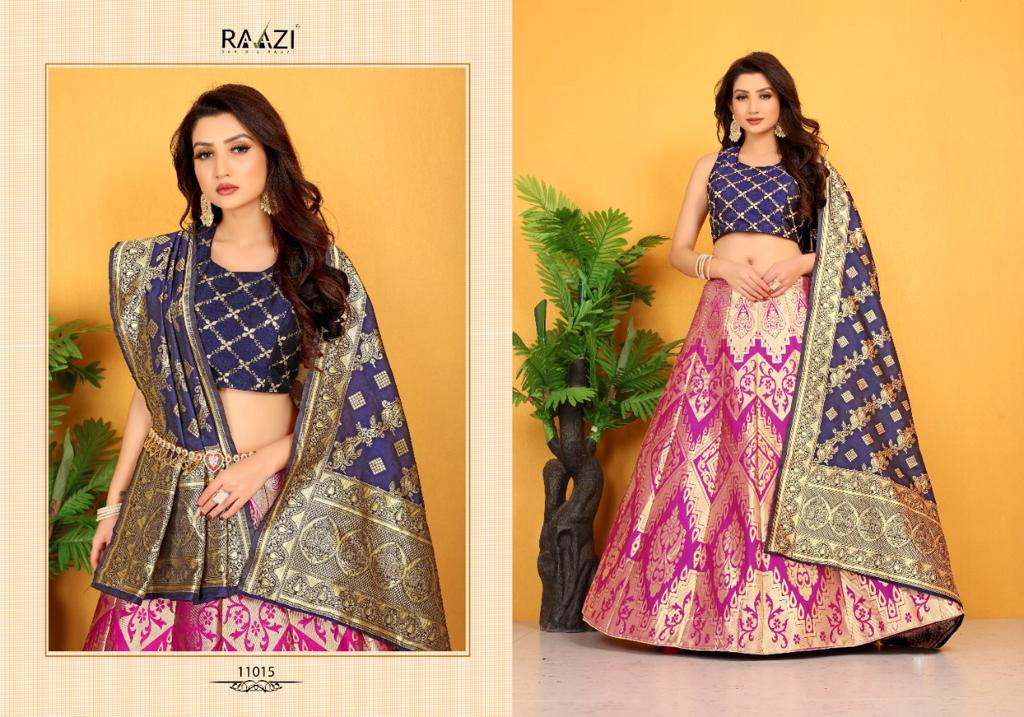 rama fashion raazi Banarasi lehanga jaquard astonishing look lehngha catalog